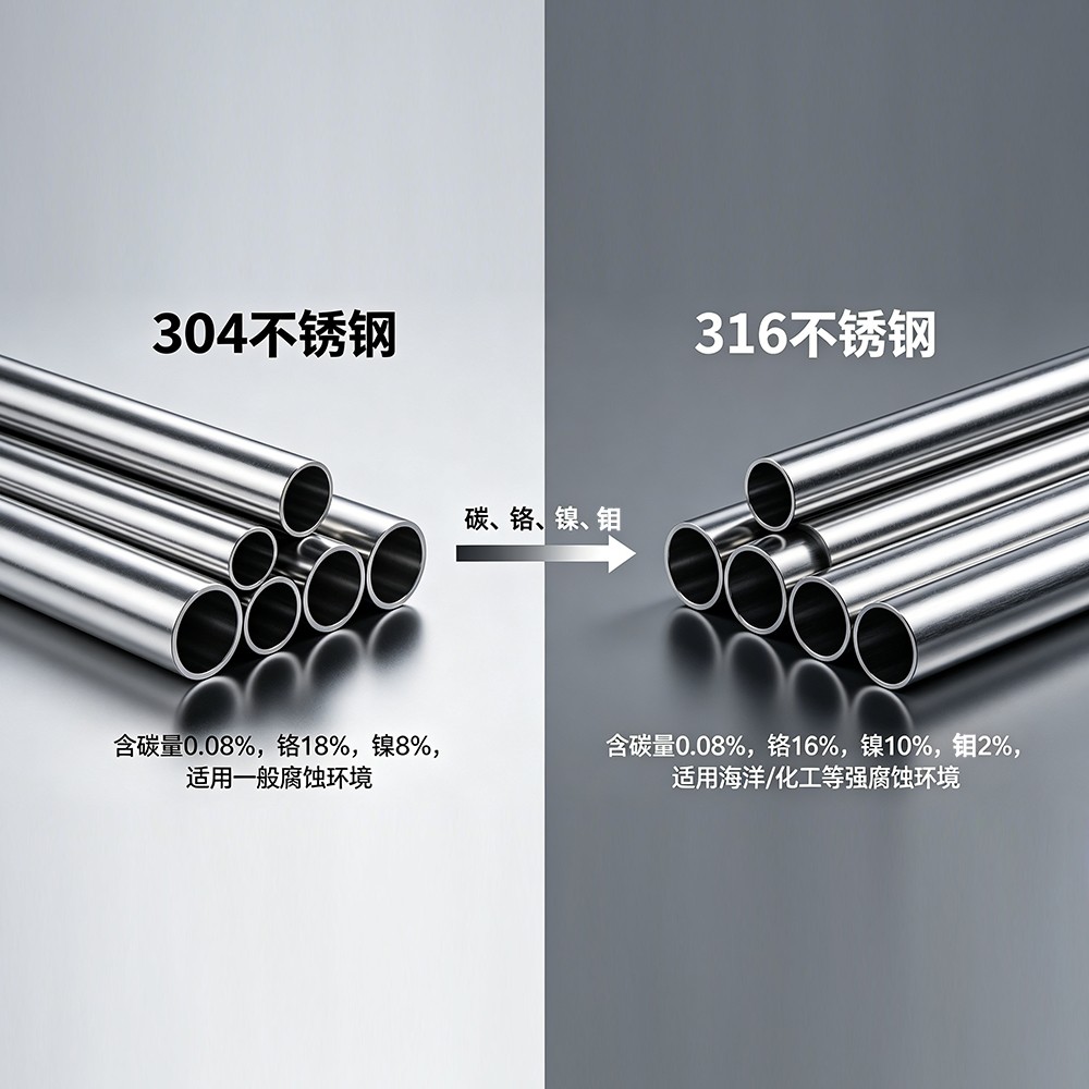 不锈钢材料304和316的化学成分到底有...